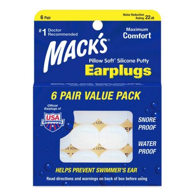 Macks Silicone Earplugs Value Pack 6pr